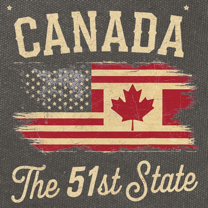 Canada The 51 State Trump Canada U.S State Cotton Canvas Backpack