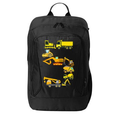 Construction Truck 5th Birthday 5 Years Old City Backpack