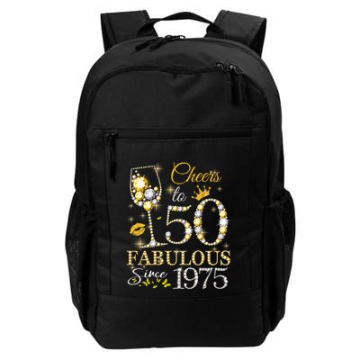 Cheers To 50 Years Old Est 1975 50th Birthday Queen Gift Backpack