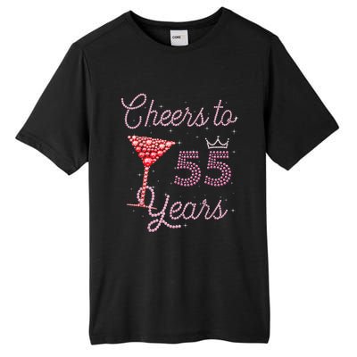 Cheers To 55 Years 55th Birthday 55 Years Old Bday Tall Fusion ChromaSoft Performance T-Shirt