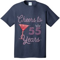 Cheers To 55 Years 55th Birthday 55 Years Old Bday T-Shirt