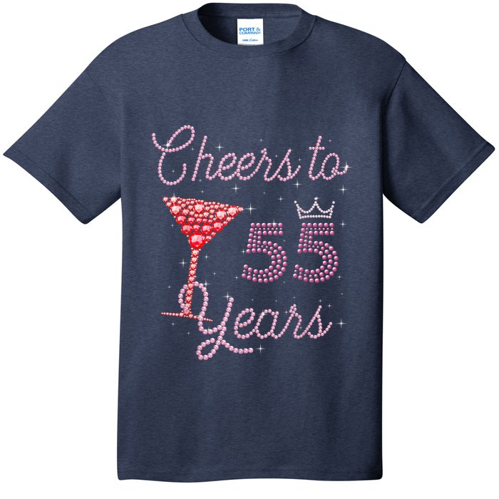 Cheers To 55 Years 55th Birthday 55 Years Old Bday T-Shirt