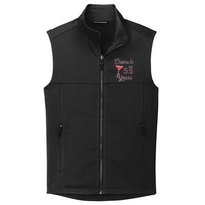 Cheers To 55 Years 55th Birthday 55 Years Old Bday Collective Smooth Fleece Vest