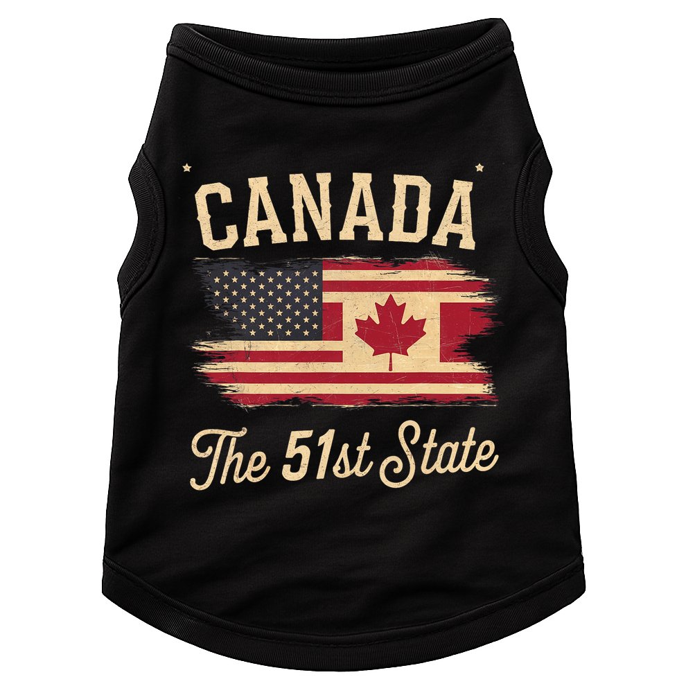 Canada The 51 State Trump Canada U.S State Funny Doggie Tank