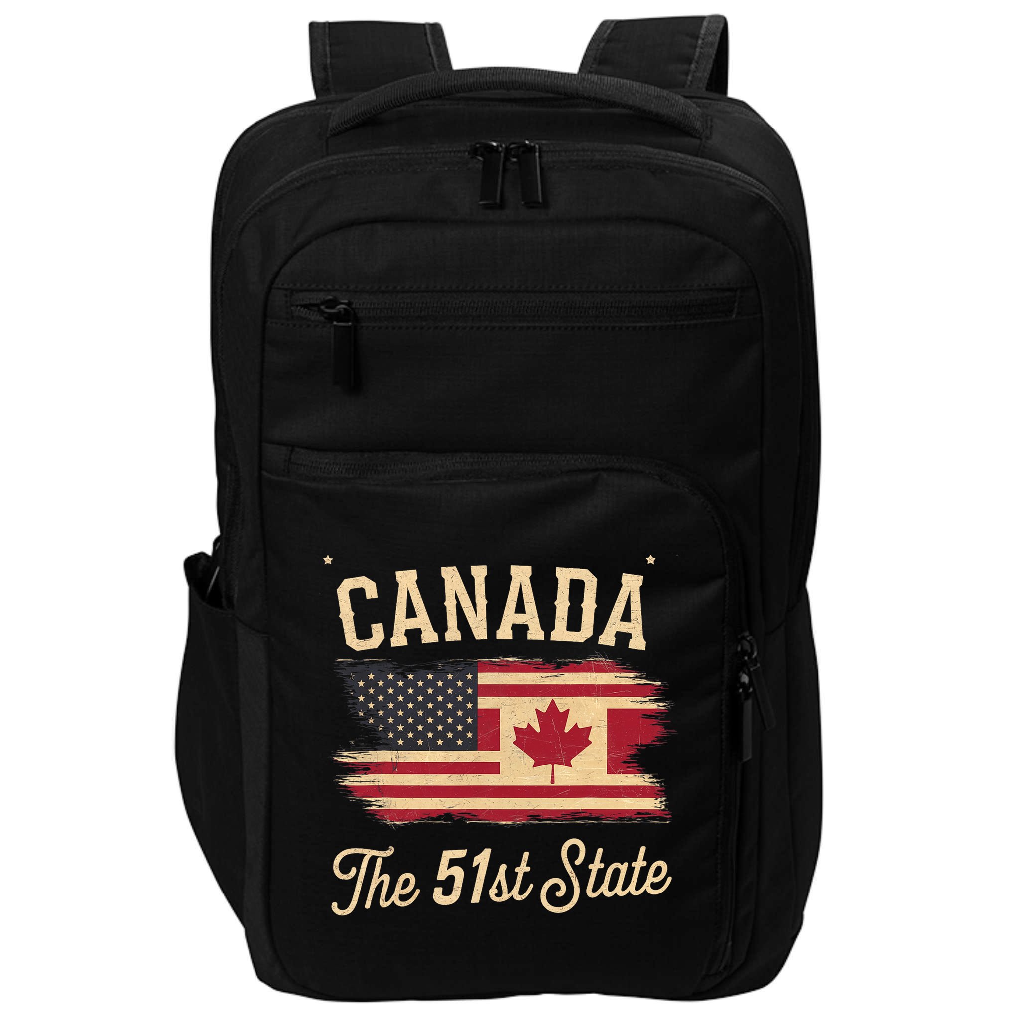 Canada The 51 State Trump Canada U.S State Funny Impact Tech Backpack