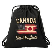 Canada The 51 State Trump Canada U.S State Funny Drawstring Bag