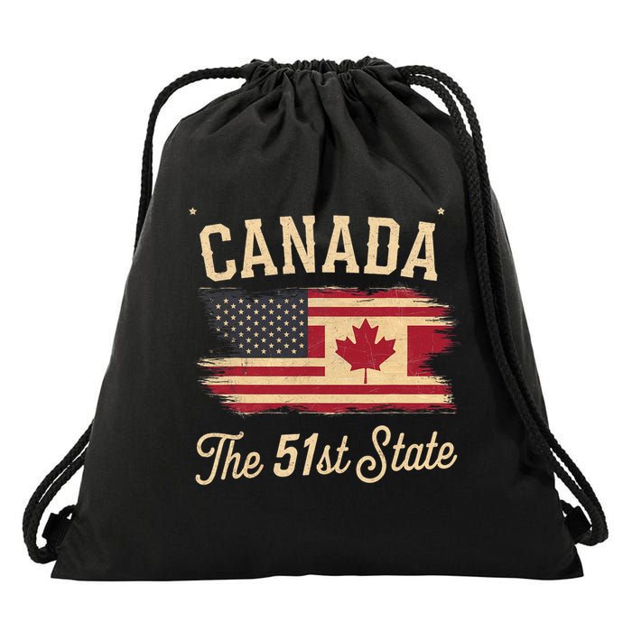 Canada The 51 State Trump Canada U.S State Funny Drawstring Bag