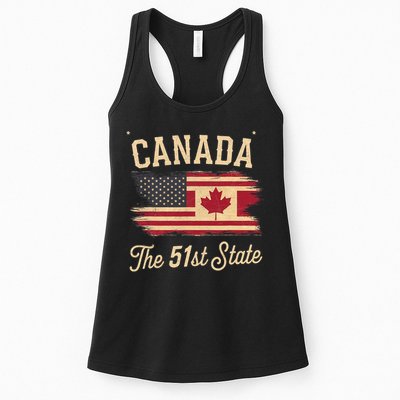 Canada The 51 State Trump Canada U.S State Funny Womens Tank Top