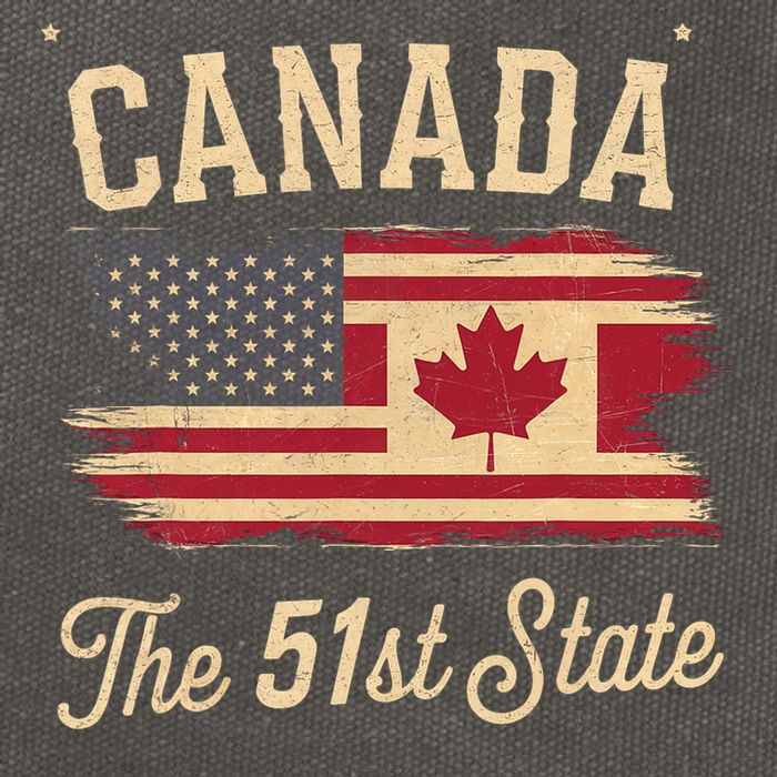 Canada The 51 State Trump Canada U.S State Funny Cotton Canvas Backpack