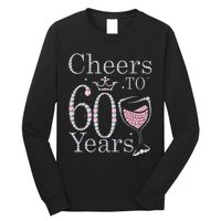 Cheers To 60 Years 1962 60Th Birthday Gift For Womens Long Sleeve Shirt