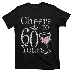 Cheers To 60 Years 1962 60Th Birthday Gift For Womens T-Shirt