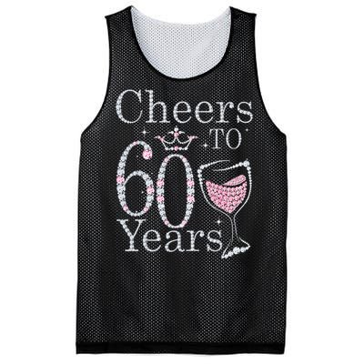 Cheers To 60 Years 1962 60Th Birthday Gift For Womens Mesh Reversible Basketball Jersey Tank