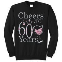 Cheers To 60 Years 1962 60Th Birthday Gift For Womens Tall Sweatshirt