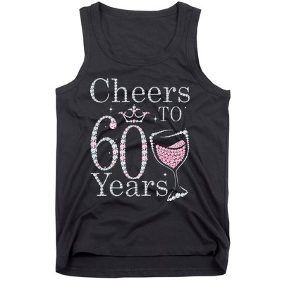 Cheers To 60 Years 1962 60Th Birthday Gift For Womens Tank Top