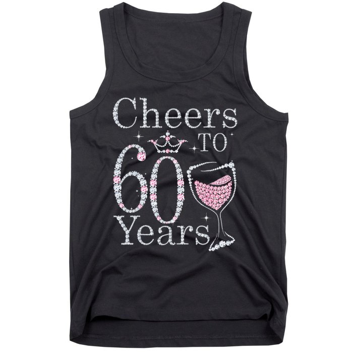 Cheers To 60 Years 1962 60Th Birthday Gift For Womens Tank Top