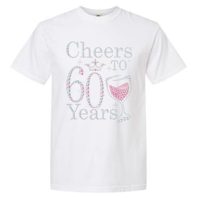 Cheers To 60 Years 1962 60Th Birthday Gift For Womens Garment-Dyed Heavyweight T-Shirt