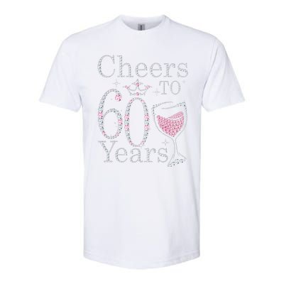 Cheers To 60 Years 1962 60Th Birthday Gift For Womens Softstyle CVC T-Shirt