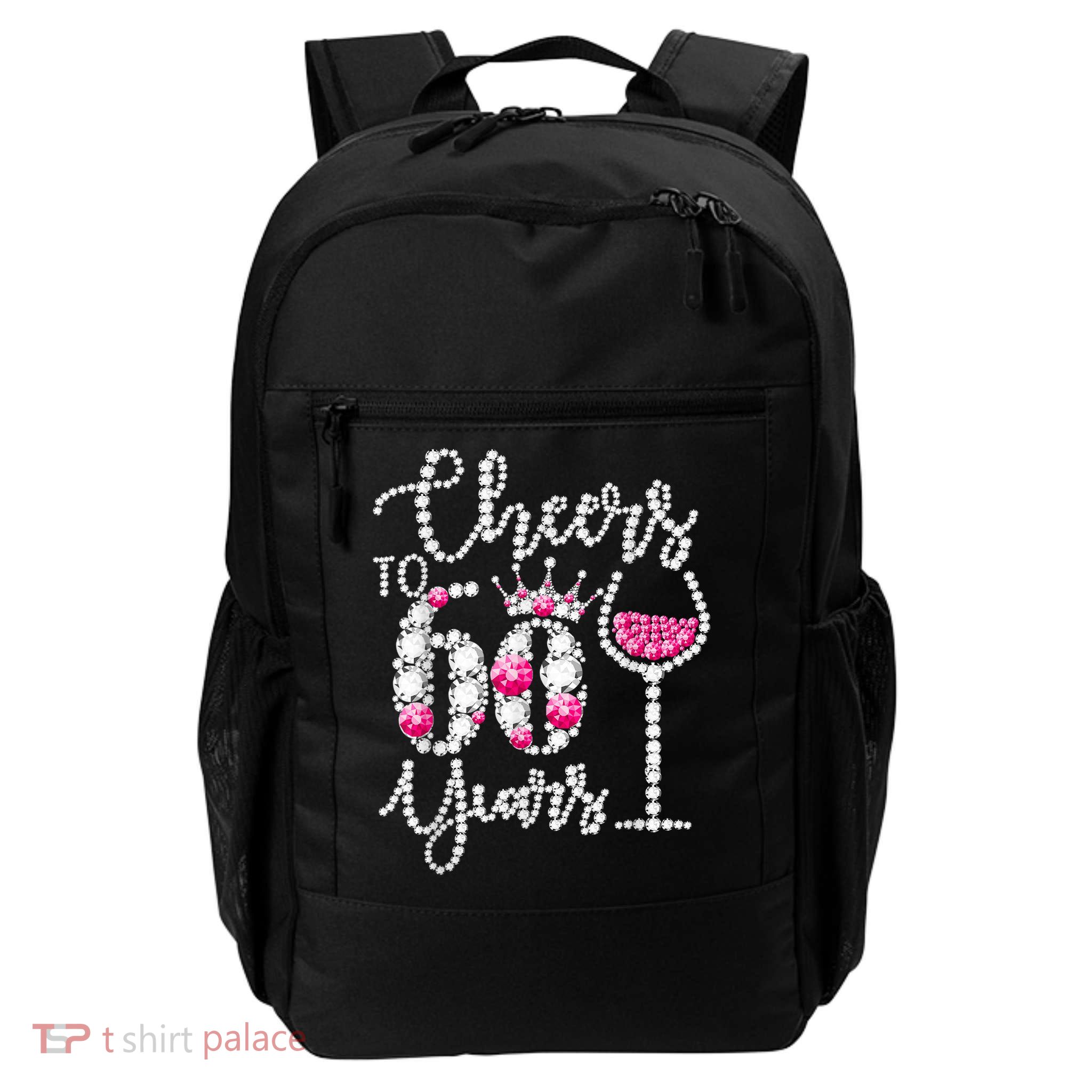 Cheers To 60 Year Old Gift 60th Birthday Queen Drink Wine Backpack