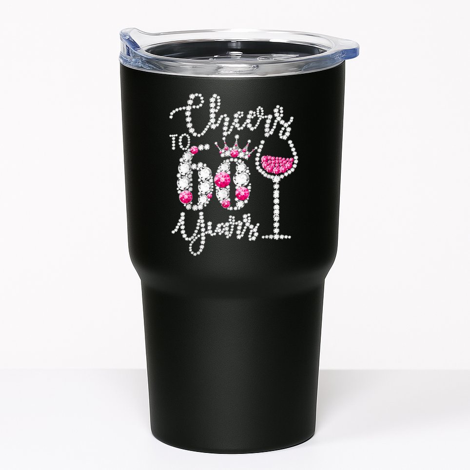 Cheers To 60 Year Old Gift 60th Birthday Queen Drink Wine Tumbler