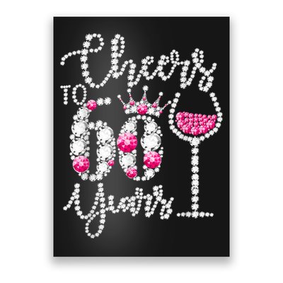 Cheers To 60 Year Old Gift 60th Birthday Queen Drink Wine Poster