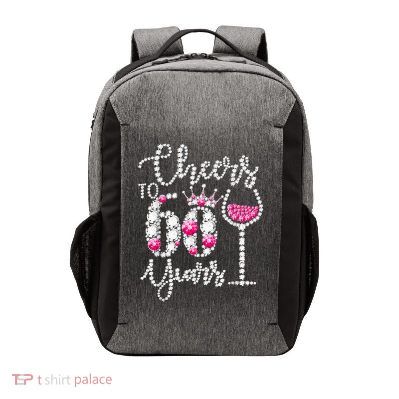 Cheers To 60 Year Old Gift 60th Birthday Queen Drink Wine Vector Backpack