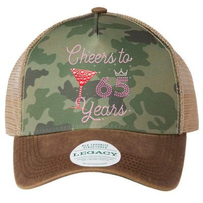 Cheers To 65 Years 65th Birthday 65 Years Old Bday Legacy Tie Dye Trucker Hat