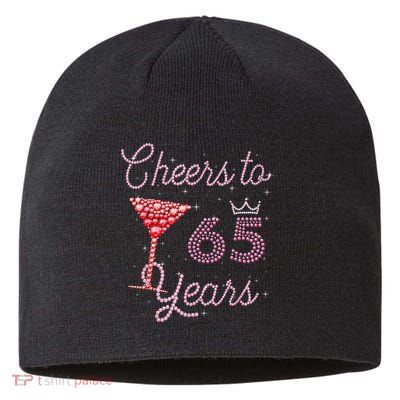 Cheers To 65 Years 65th Birthday 65 Years Old Bday Sustainable Beanie
