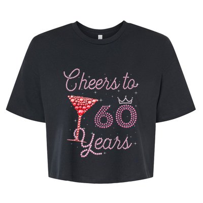 Cheers To 60 Years 60th Birthday 60 Years Old Bday Bella+Canvas Jersey Crop Tee