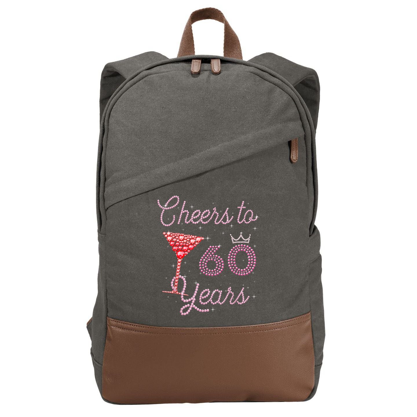 Cheers To 60 Years 60th Birthday 60 Years Old Bday Cotton Canvas Backpack