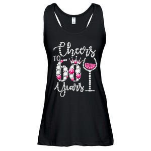 Cheers To 60 Year Old Gift 60th Birthday Queen Drink Wine Ladies Essential Flowy Tank