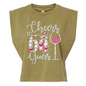 Cheers To 60 Year Old Gift 60th Birthday Queen Drink Wine Garment-Dyed Women's Muscle Tee