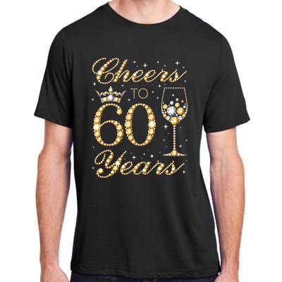 Cheers To 60 Years 60th Queens Birthday 60 Years Old Adult ChromaSoft Performance T-Shirt