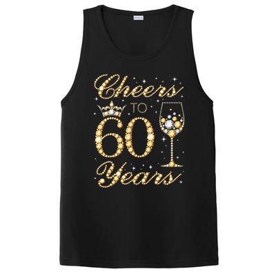 Cheers To 60 Years 60th Queens Birthday 60 Years Old PosiCharge Competitor Tank