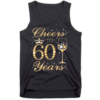 Cheers To 60 Years 60th Queens Birthday 60 Years Old Tank Top