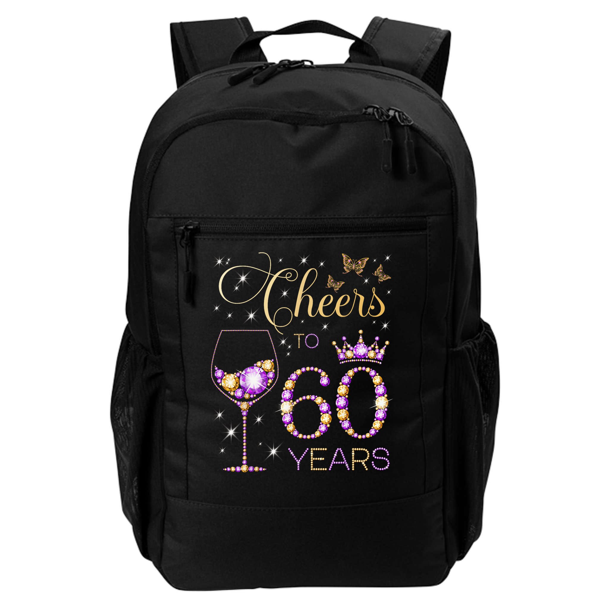 Cheers To 60 Years Old 60th Birthday Party 60th Bday Backpack