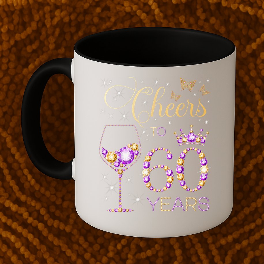 Cheers To 60 Years Old 60th Birthday Party 60th Bday Mug