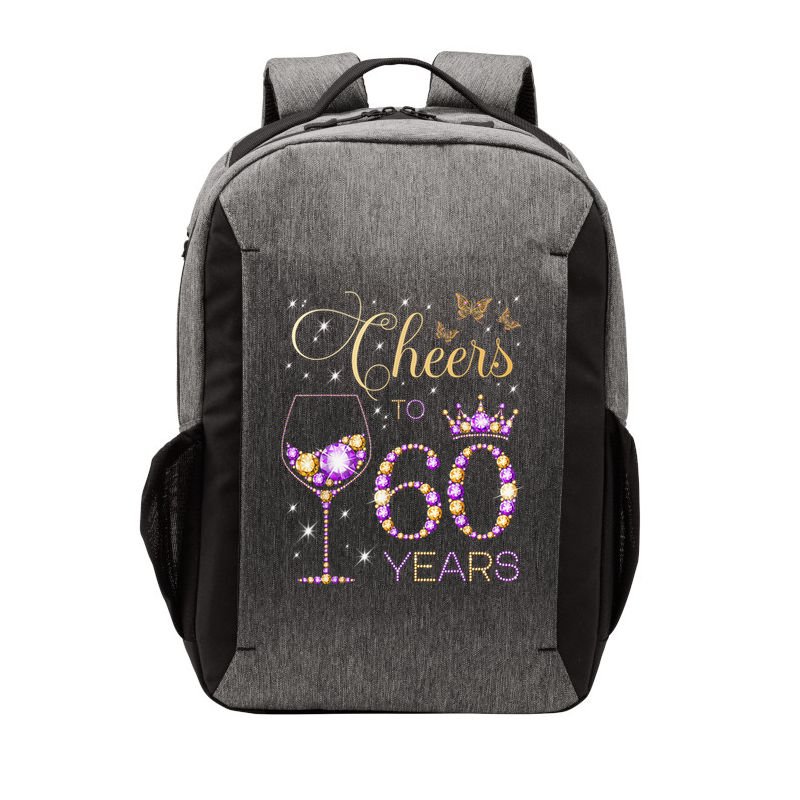 Cheers To 60 Years Old 60th Birthday Party 60th Bday Vector Backpack