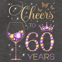 Cheers To 60 Years Old 60th Birthday Party 60th Bday Vector Backpack
