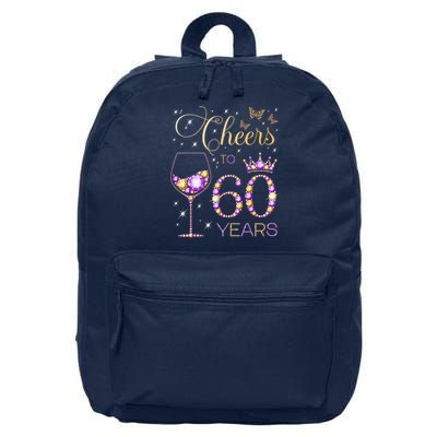 Cheers To 60 Years Old 60th Birthday Party 60th Bday 16 in Basic Backpack