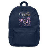 Cheers To 60 Years Old 60th Birthday Party 60th Bday 16 in Basic Backpack