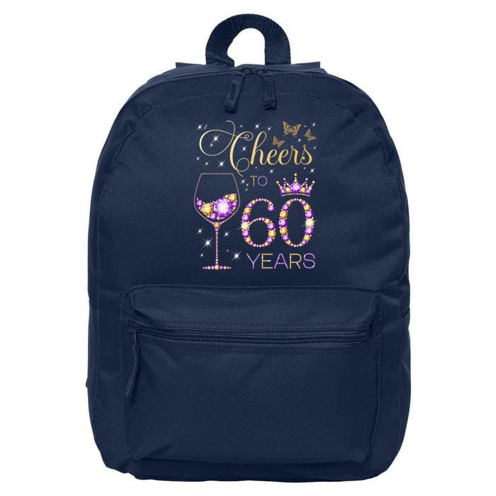 Cheers To 60 Years Old 60th Birthday Party 60th Bday 16 in Basic Backpack