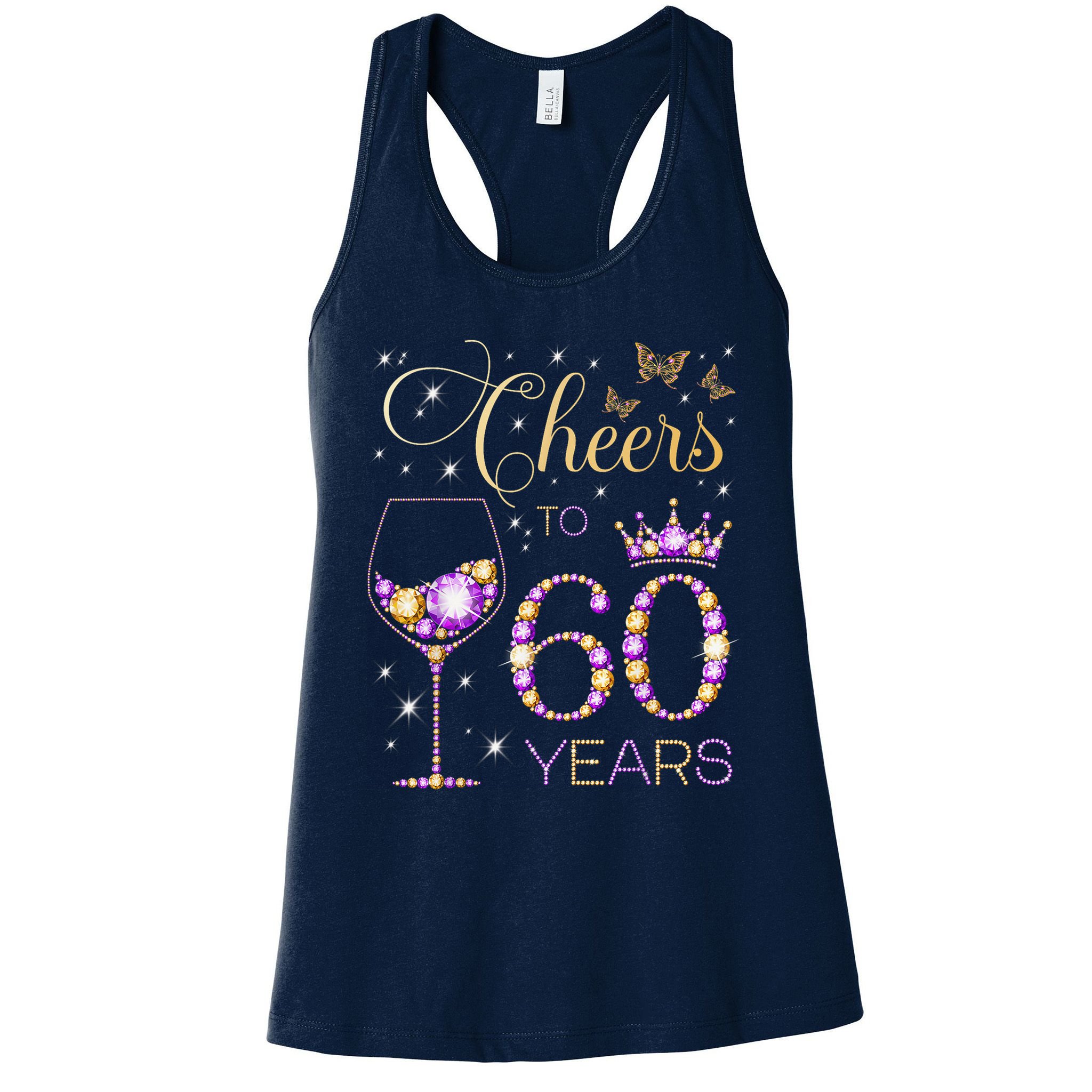 Cheers To 60 Years Old 60th Birthday Party 60th Bday Womens Tank Top