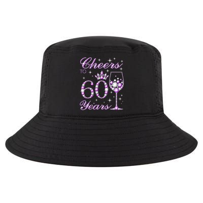 Cheers to 60 Years Old Wo Purple Crown 60th Birthday Pullover Hoodie Cool Comfort Performance Bucket Hat
