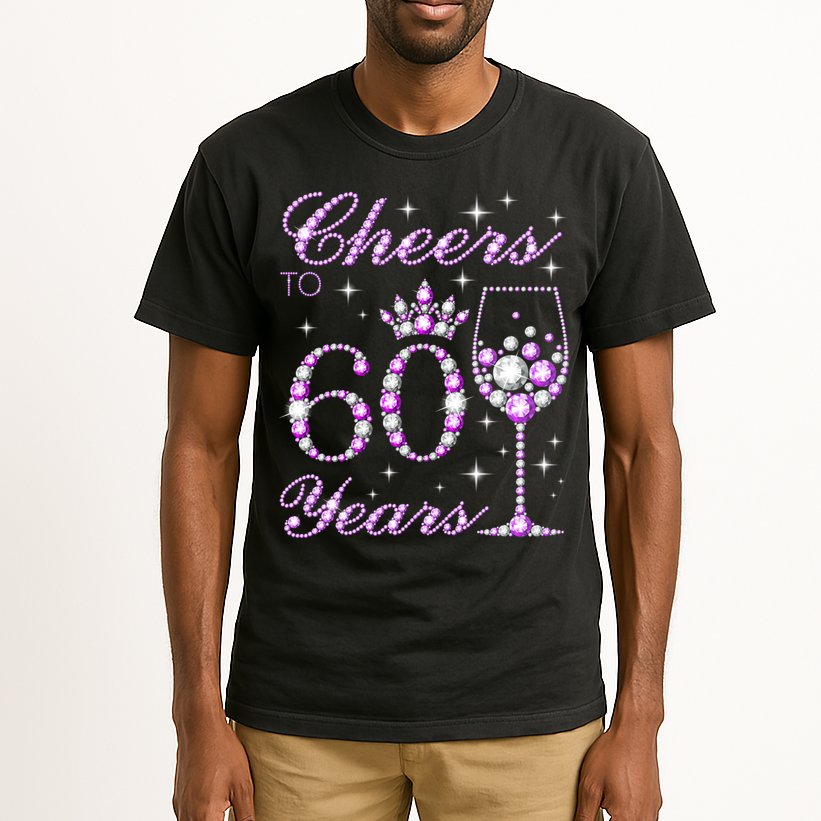 Cheers to 60 Years Old Wo Purple Crown 60th Birthday Pullover Hoodie Tall T-Shirt