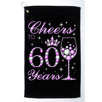 Cheers to 60 Years Old Wo Purple Crown 60th Birthday Pullover Hoodie Golf Towel