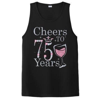 Cheers to 75 Years 1947 75Th Birthday Present Tee Gift For Wo PosiCharge Competitor Tank