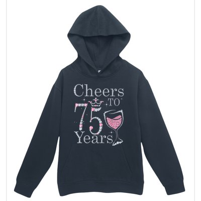 Cheers to 75 Years 1947 75Th Birthday Present Tee Gift For Wo Urban Pullover Hoodie