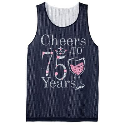 Cheers to 75 Years 1947 75Th Birthday Present Tee Gift For Wo Mesh Reversible Basketball Jersey Tank