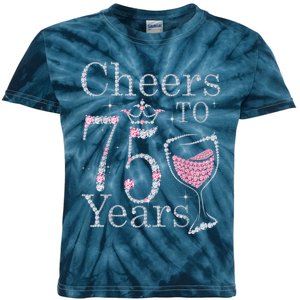 Cheers to 75 Years 1947 75Th Birthday Present Tee Gift For Wo Kids Tie-Dye T-Shirt