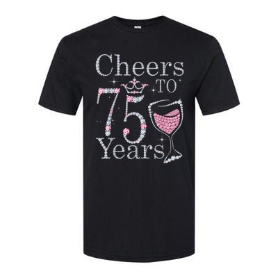 Cheers to 75 Years 1947 75Th Birthday Present Tee Gift For Wo Softstyle CVC T-Shirt